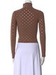 Alexander Wang Turtleneck Long Sleeve Crop Top