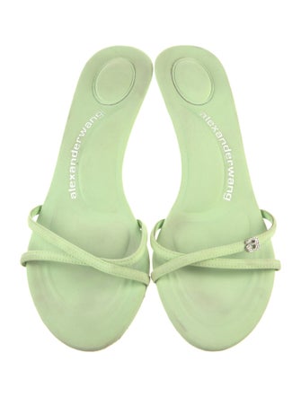 Alexander Wang Neoprene Crystal Embellishments Slides