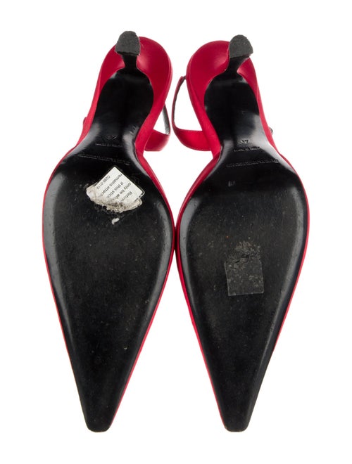 Alexander Wang Satin Crystal Embellishments Slingback Pumps