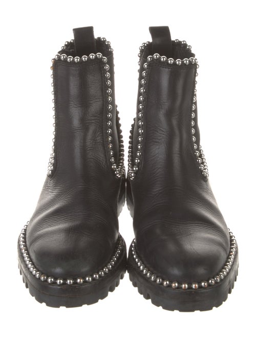Alexander Wang Leather Beaded Accents Chelsea Boots