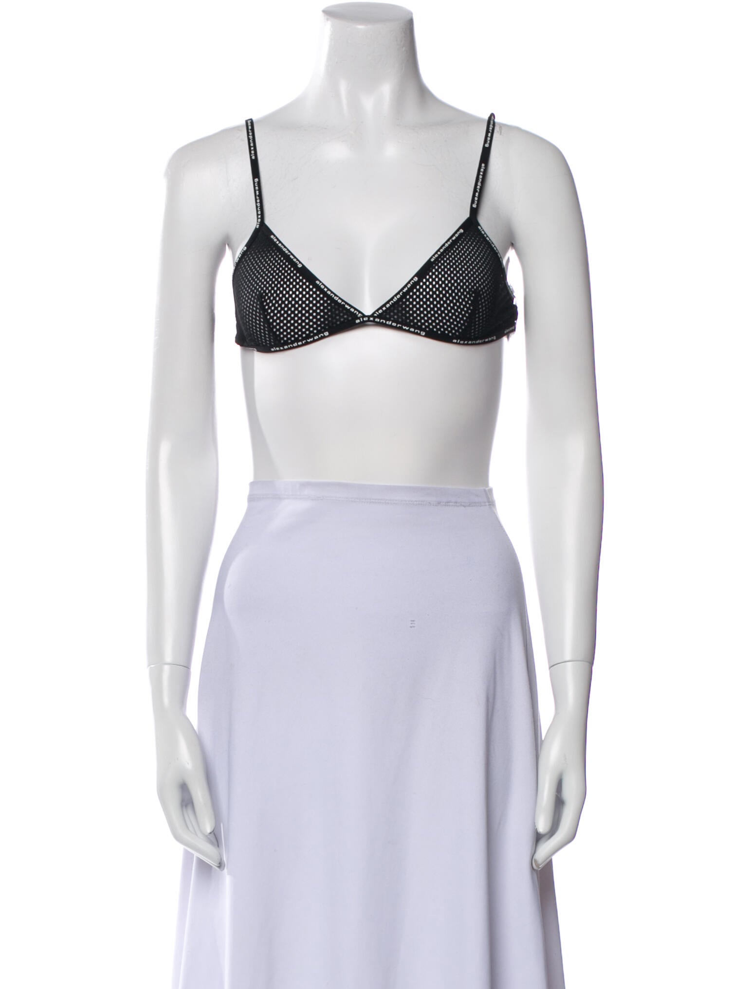 Alexander Wang Nylon V-Neck Crop Top