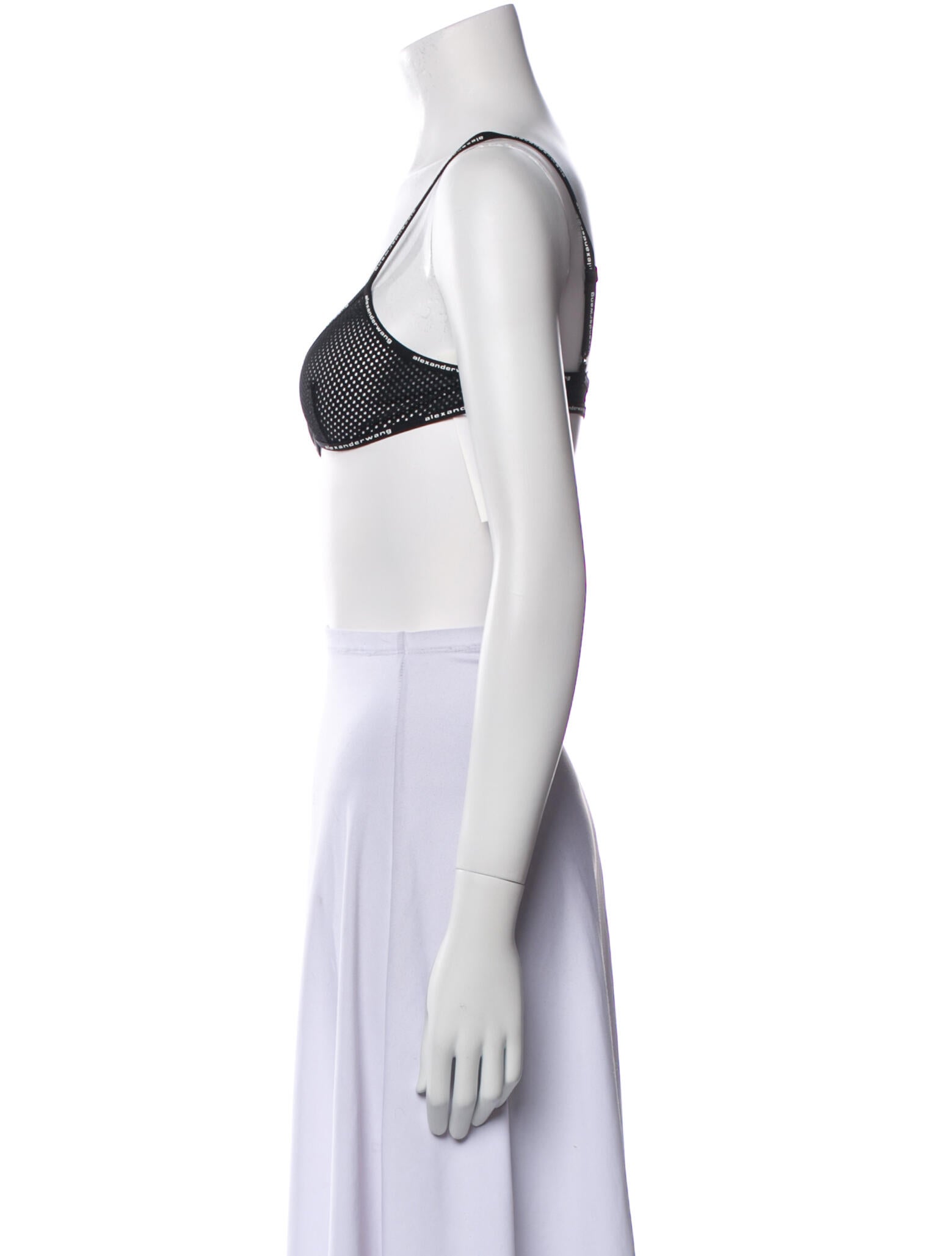 Alexander Wang Nylon V-Neck Crop Top