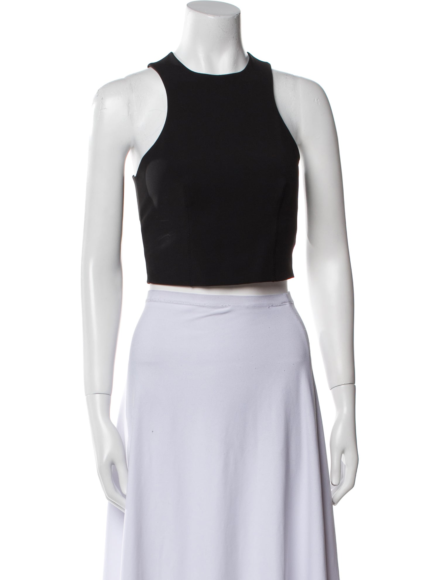Alexander Wang Crew Neck Sleeveless Crop Top