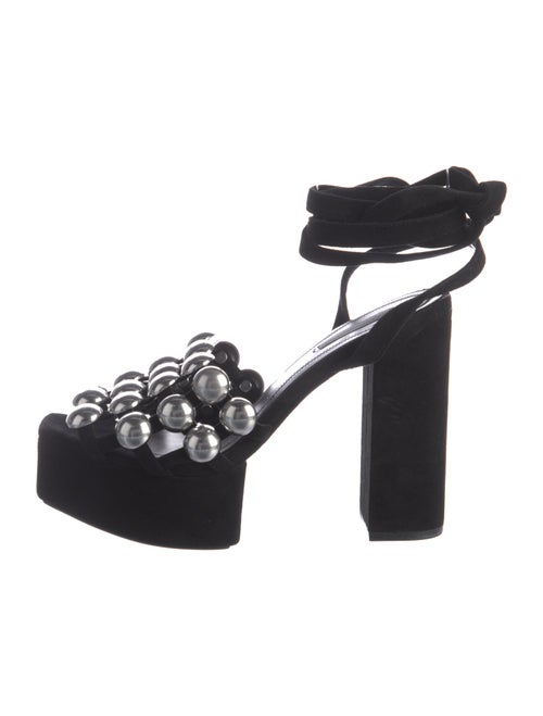 Alexander Wang Suede Studded Accents Sandals