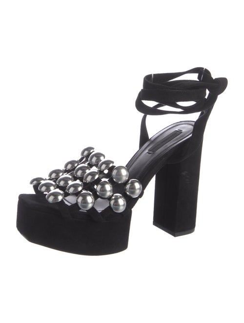 Alexander Wang Suede Studded Accents Sandals