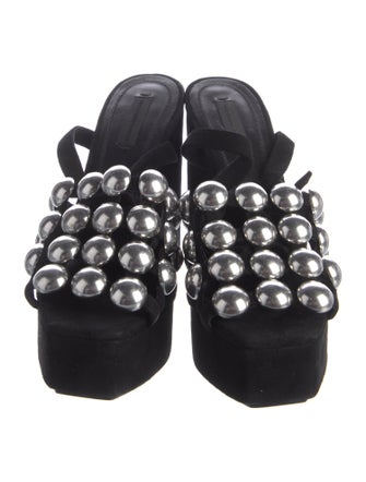Alexander Wang Suede Studded Accents Sandals