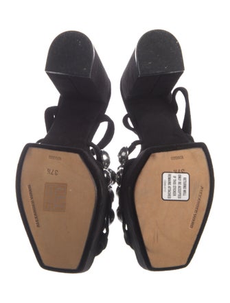 Alexander Wang Suede Studded Accents Sandals
