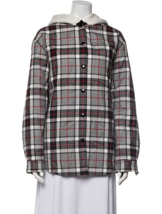 Alexander Wang Wool Plaid Print Jacket