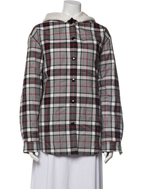 Alexander Wang Wool Plaid Print Jacket