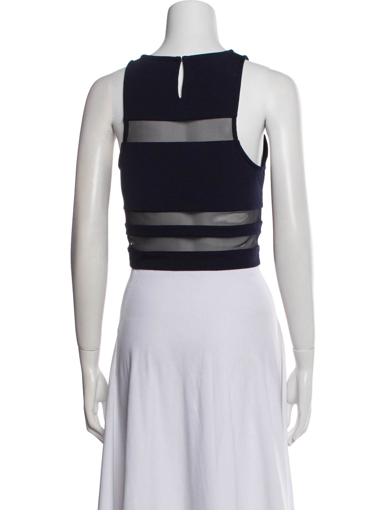 T by Alexander Wang Crew Neck Sleeveless Crop Top