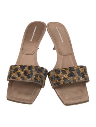 Alexander Wang Satin Printed Slides