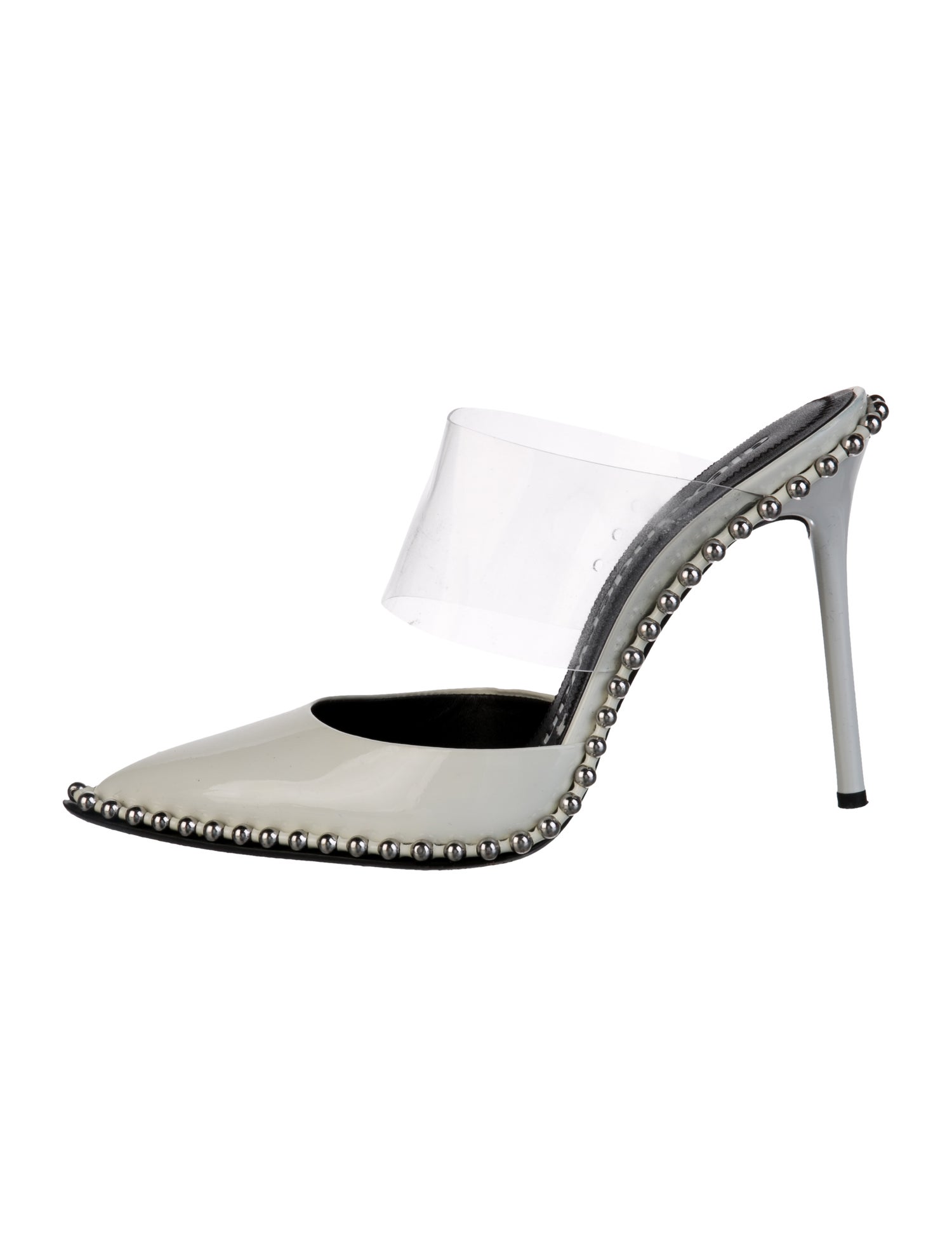 Alexander Wang Leather Studded Accents Mules