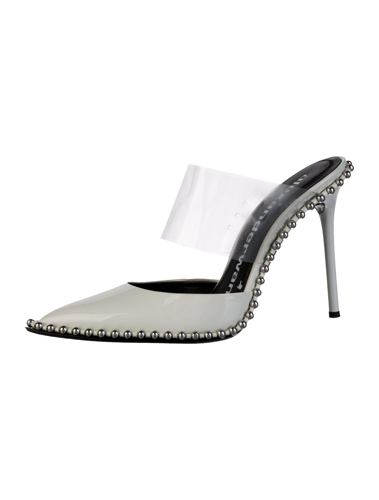 Alexander Wang Leather Studded Accents Mules