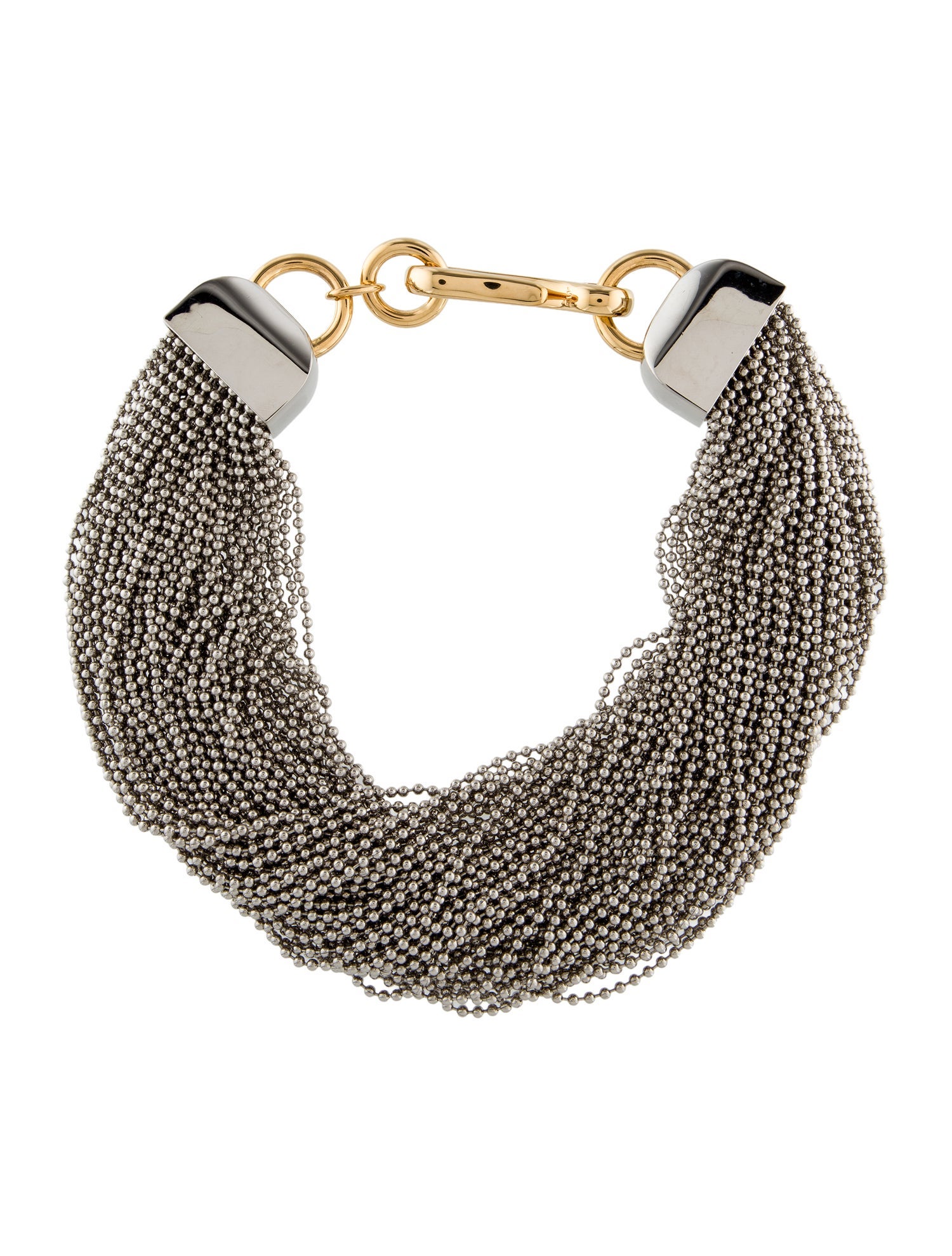 Alexander Wang Two-Tone Ball Chain Multistrand Necklace