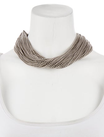 Alexander Wang Two-Tone Ball Chain Multistrand Necklace