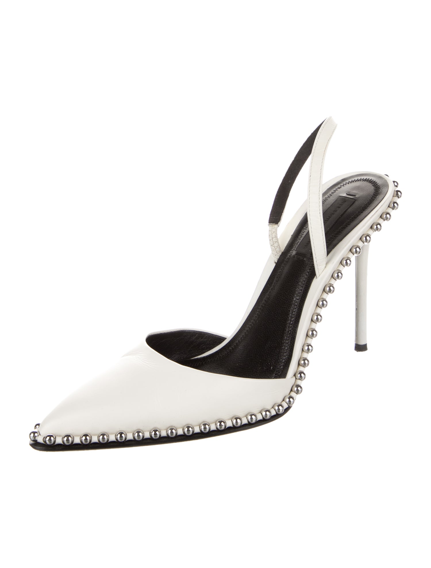 Alexander Wang Leather Studded Accents Slingback Pumps