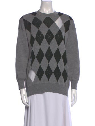 Alexander Wang Printed Crew Neck Sweater