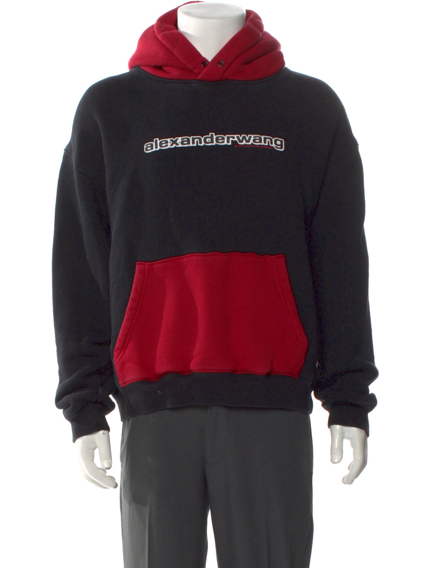 Alexander Wang Colorblock Pattern Crew Neck Hoodie