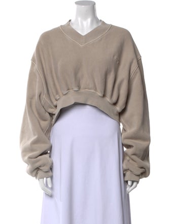 Alexander Wang V-Neck Long Sleeve Sweatshirt