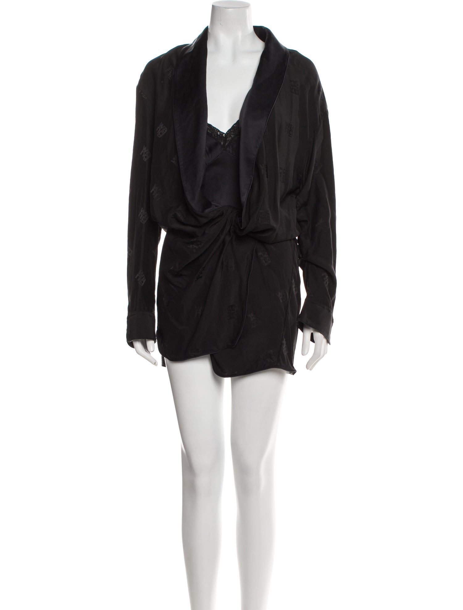 Alexander Wang Silk Pleated Accents Nightgown