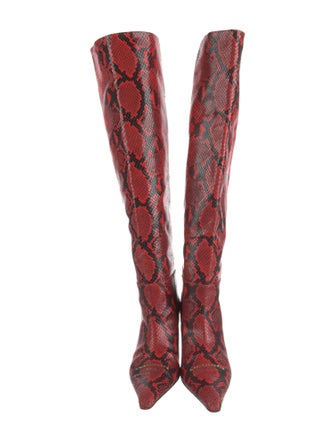 Alexander Wang Python Animal Print Boots