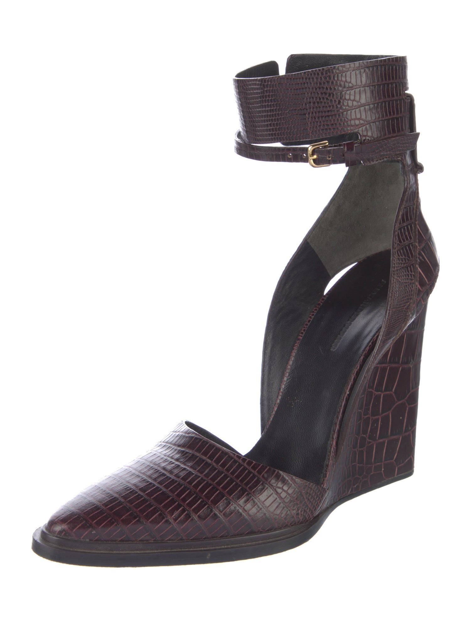 Alexander Wang Alligator D'Orsay Pumps