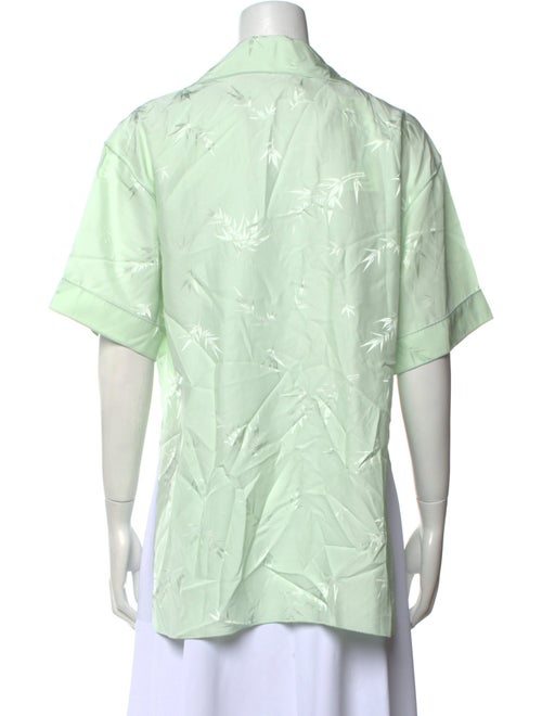 Alexander Wang V-Neck Short Sleeve Button-Up Top