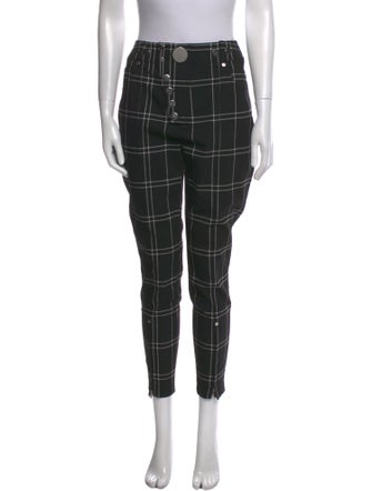 Alexander Wang Plaid Print Skinny Leg Pants