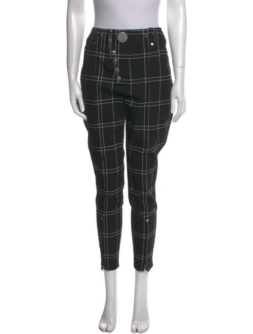 Alexander Wang Plaid Print Skinny Leg Pants
