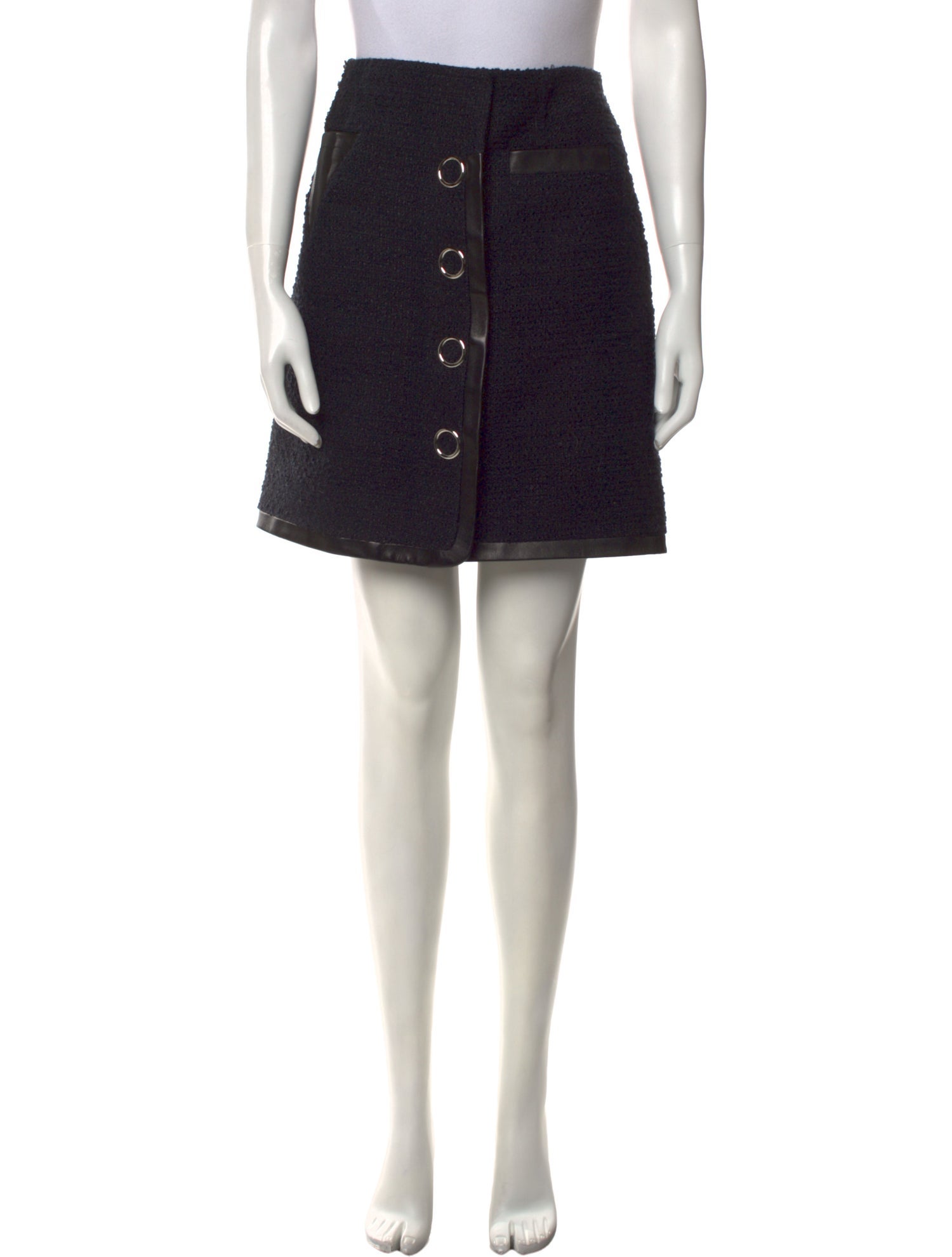 Alexander Wang Leather Trim Embellishment Mini Skirt w/ Tags