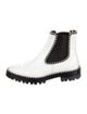 Alexander Wang Patent Leather Studded Accents Chelsea Boots