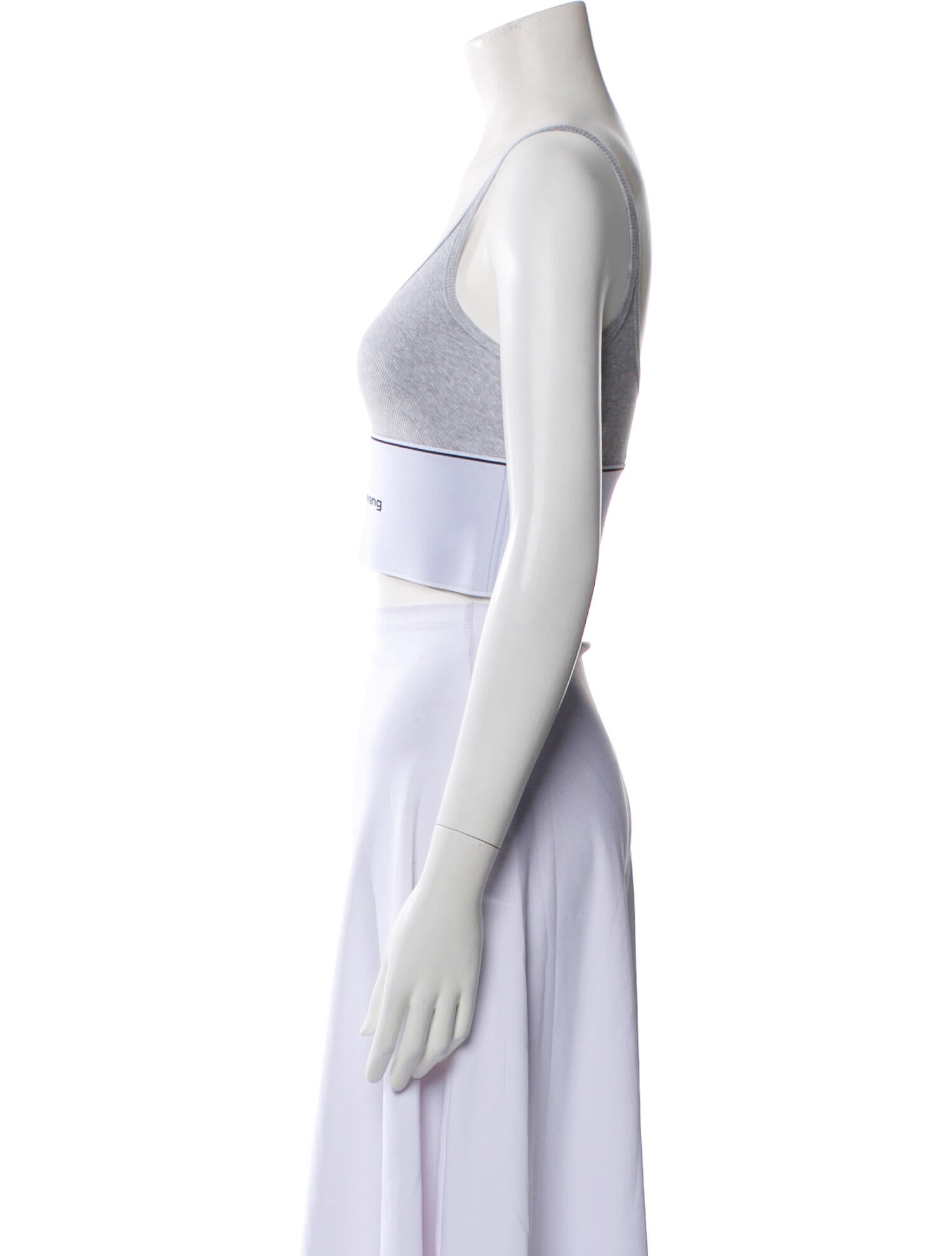 Alexander Wang Graphic Print Scoop Neck Crop Top