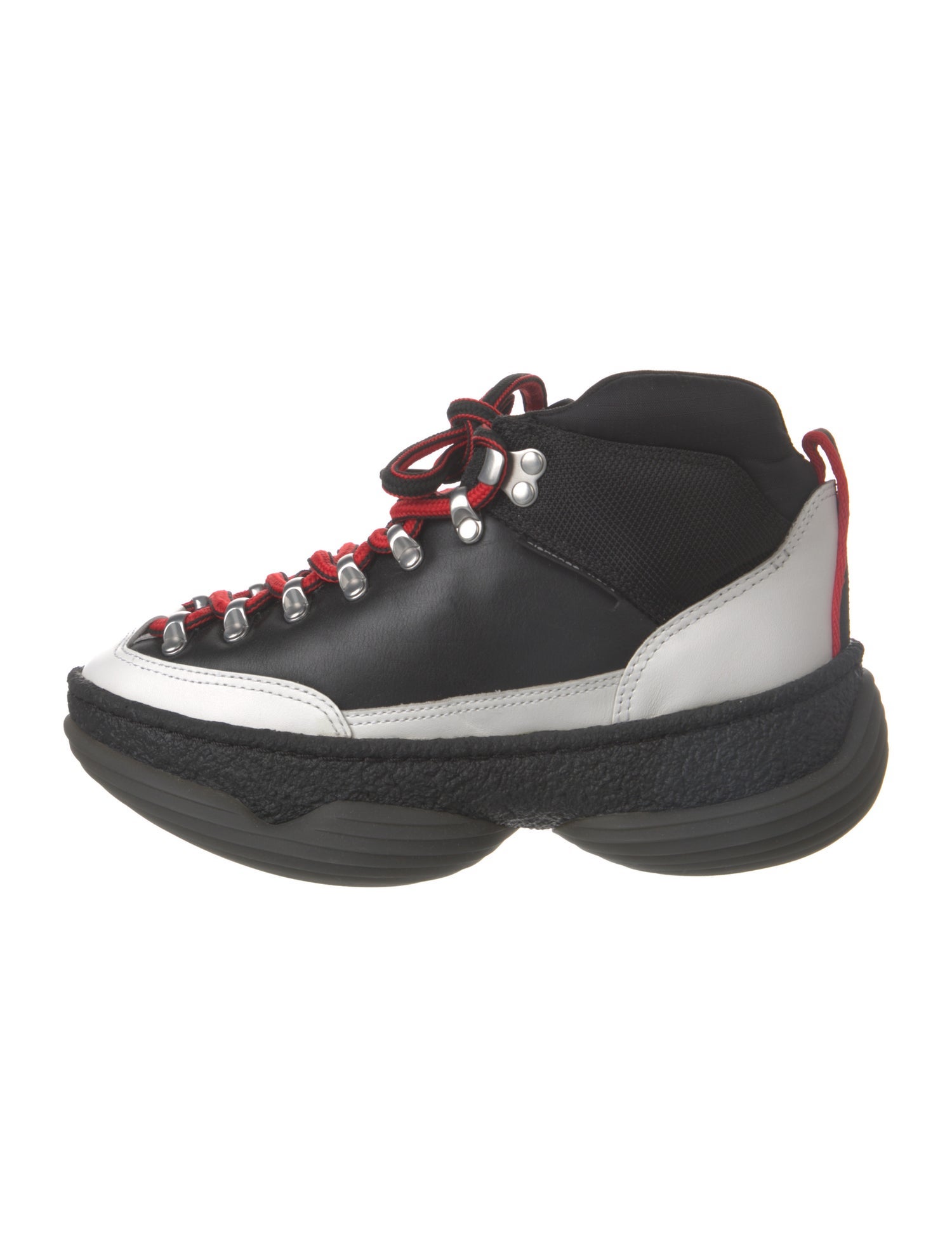 Alexander Wang Leather Colorblock Pattern Sneakers