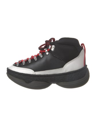 Alexander Wang Leather Colorblock Pattern Sneakers