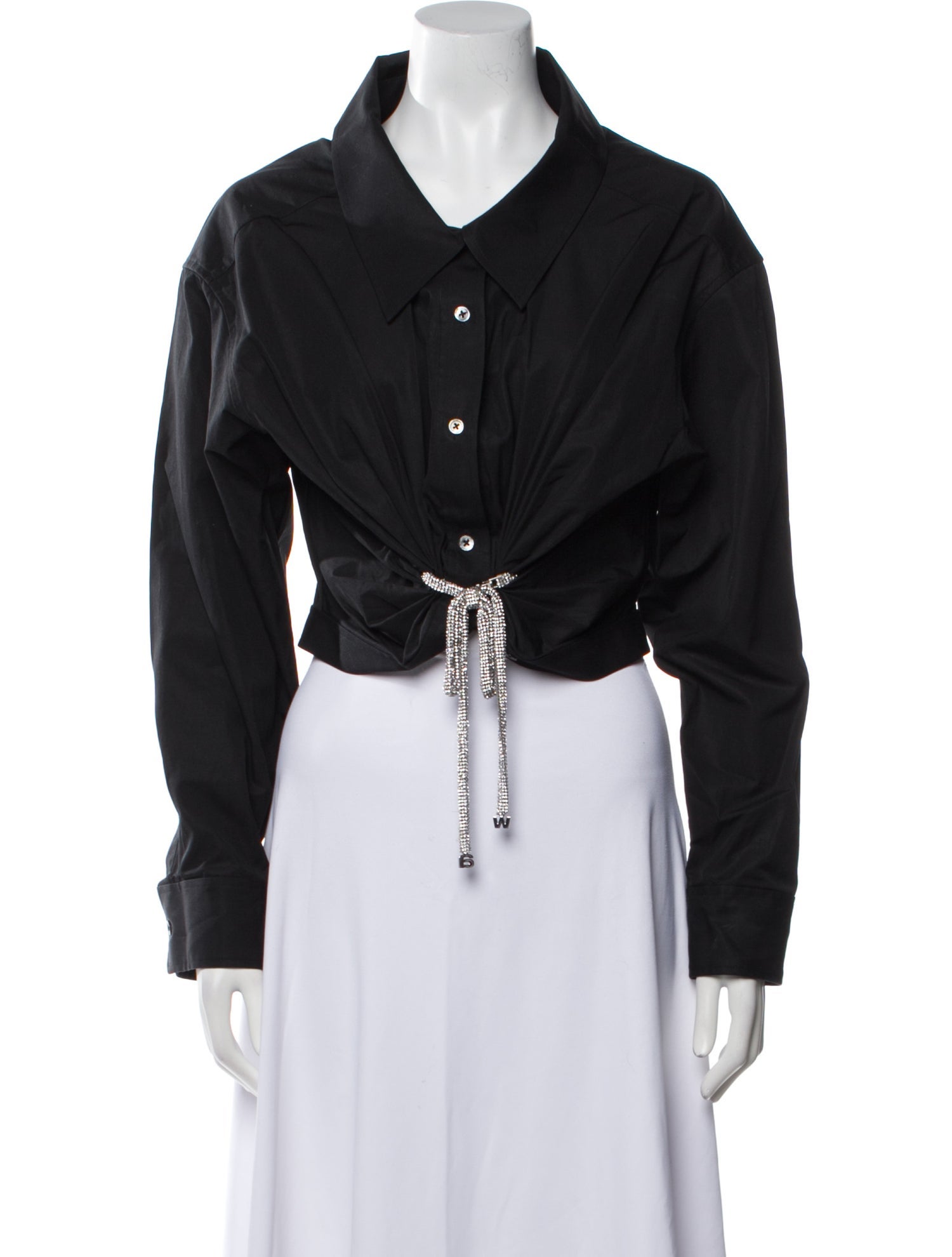 Alexander Wang Long Sleeve Crop Top