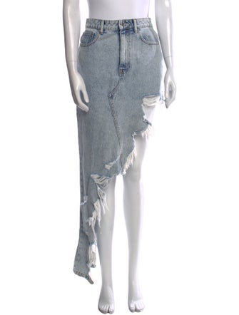 Alexander Wang Distressed Accents Long Skirt