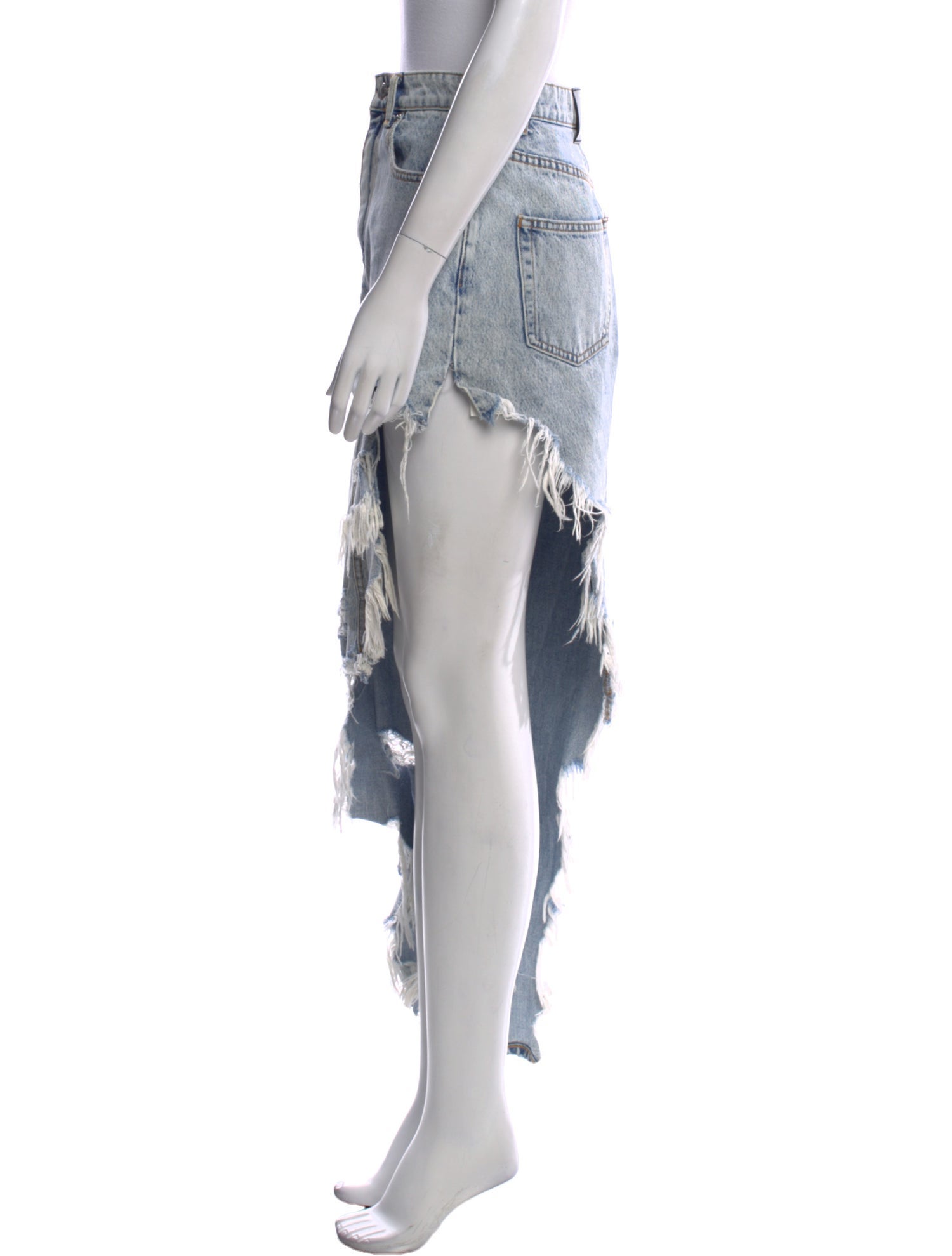 Alexander Wang Distressed Accents Long Skirt