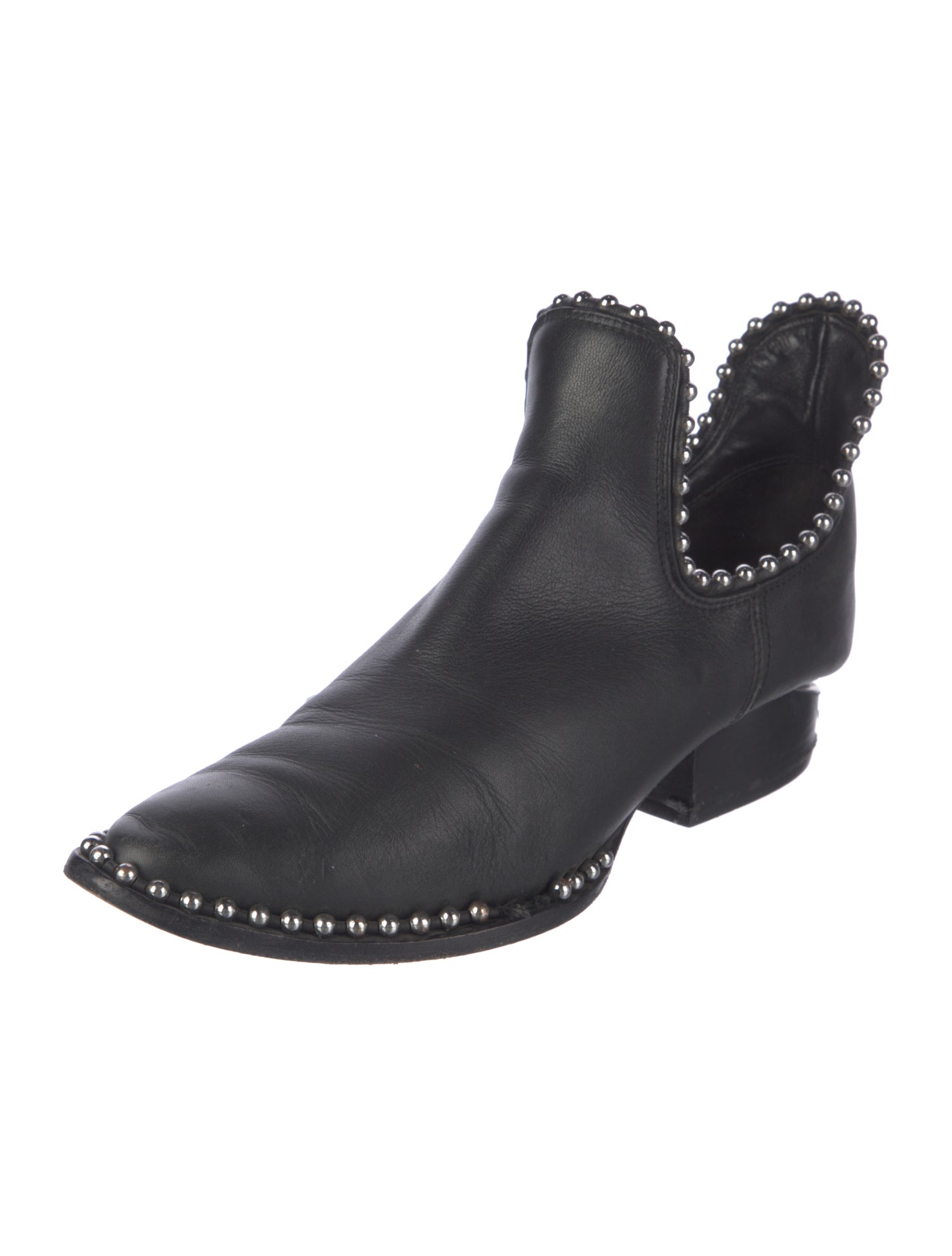 Alexander Wang Leather Studded Accents Mules