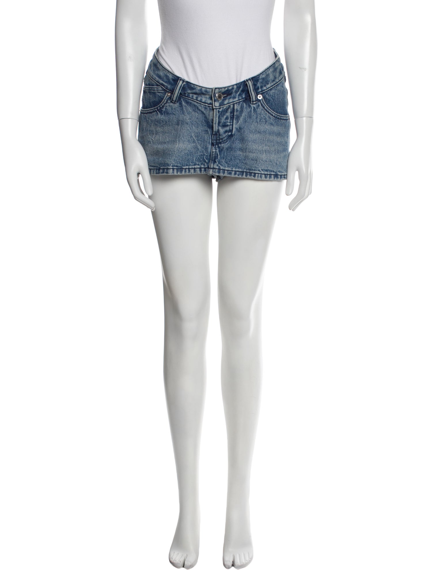 Alexander Wang Distressed Accents Mini Skirt