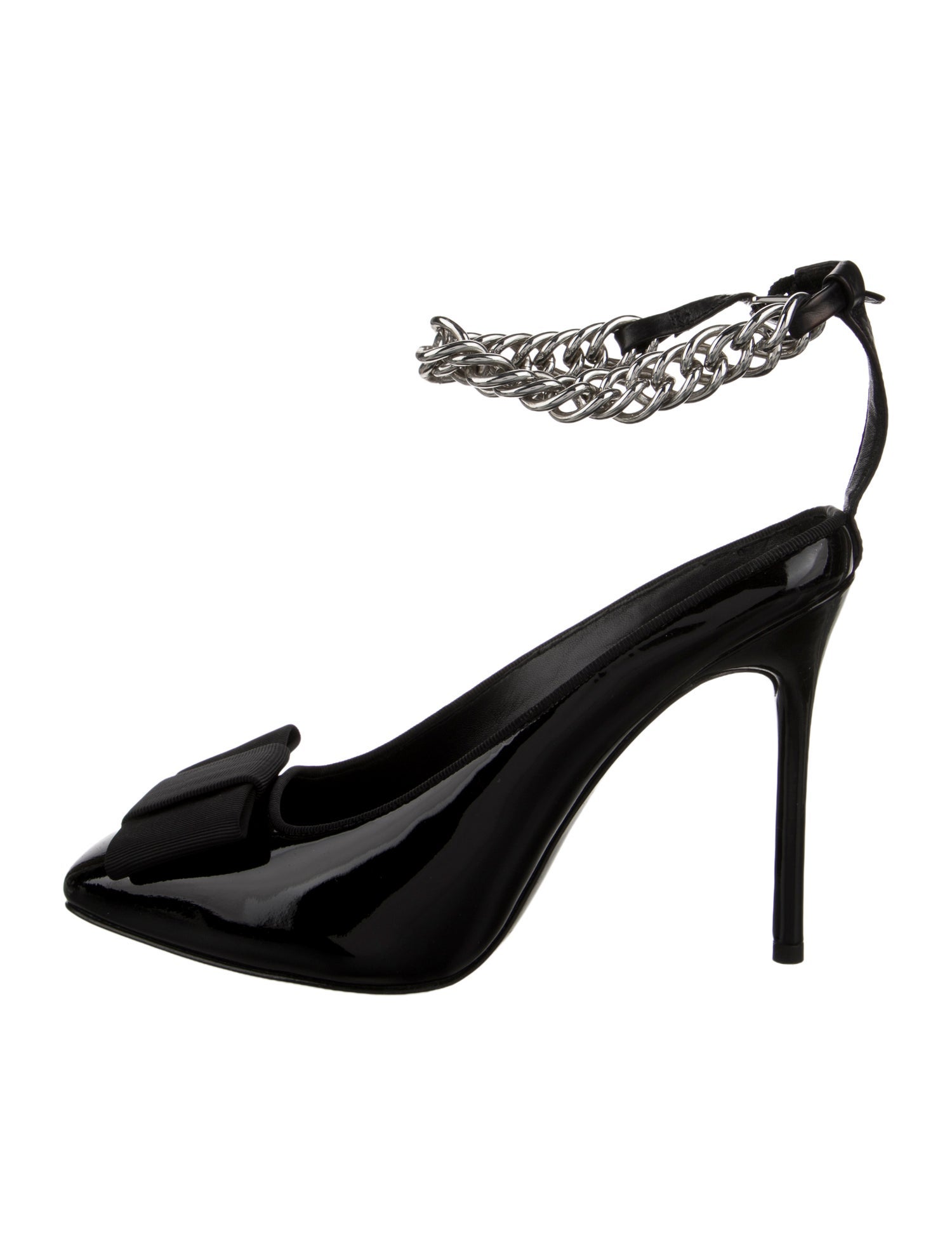 Alexander Wang Patent Leather Chain-Link Accents Pumps
