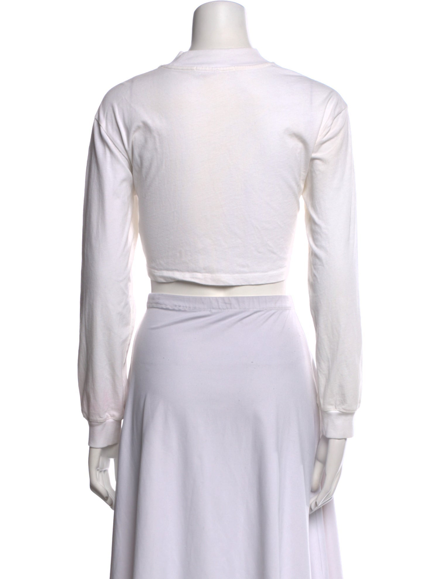 Alexanderwang.T Mock Neck Long Sleeve Crop Top