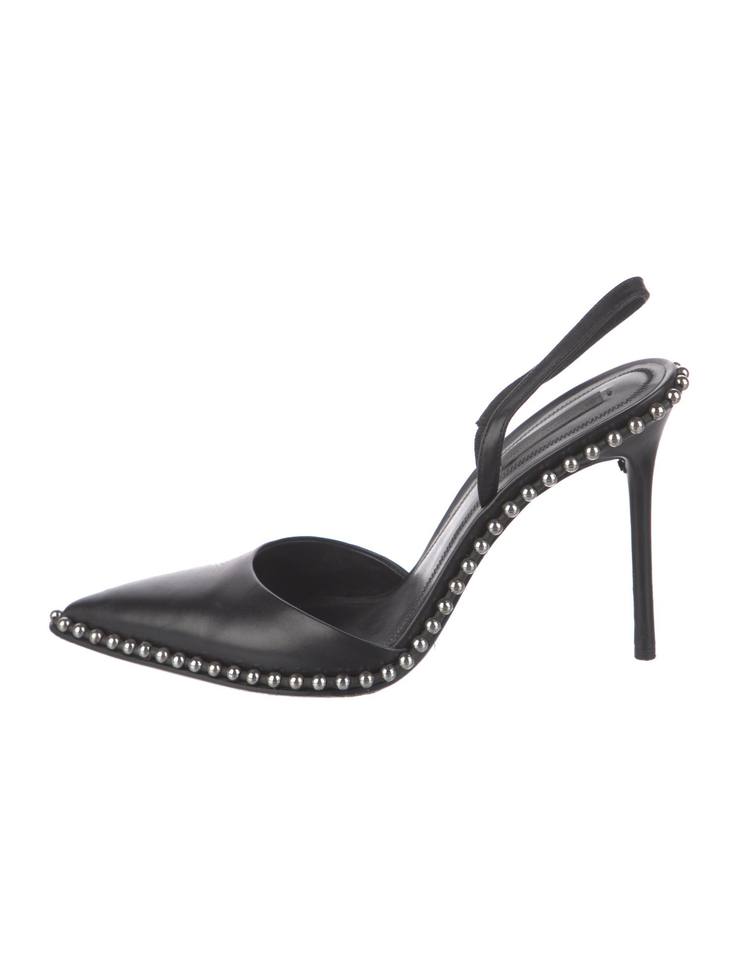 Alexander Wang Leather Studded Accents Slingback Sandals