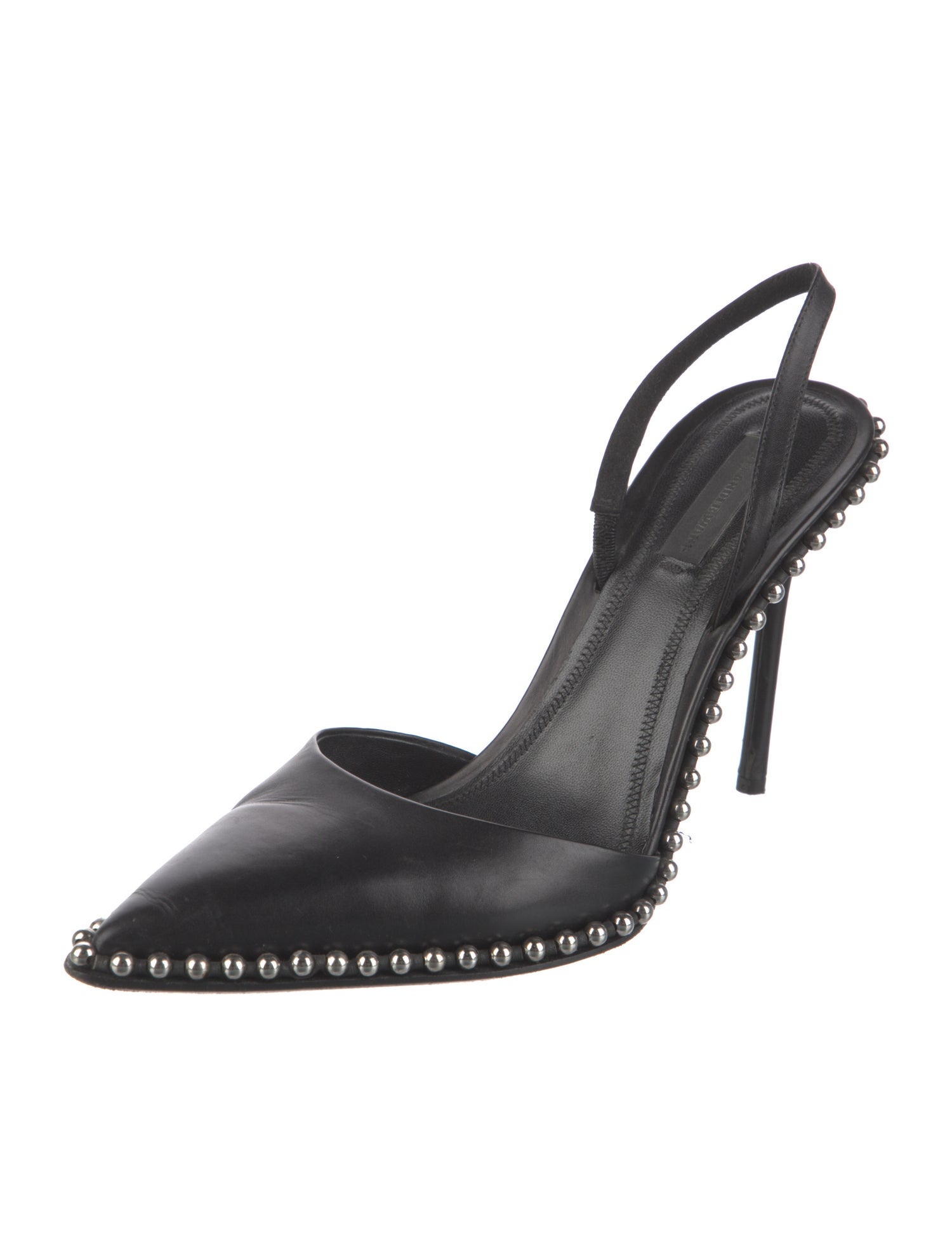 Alexander Wang Leather Studded Accents Slingback Sandals