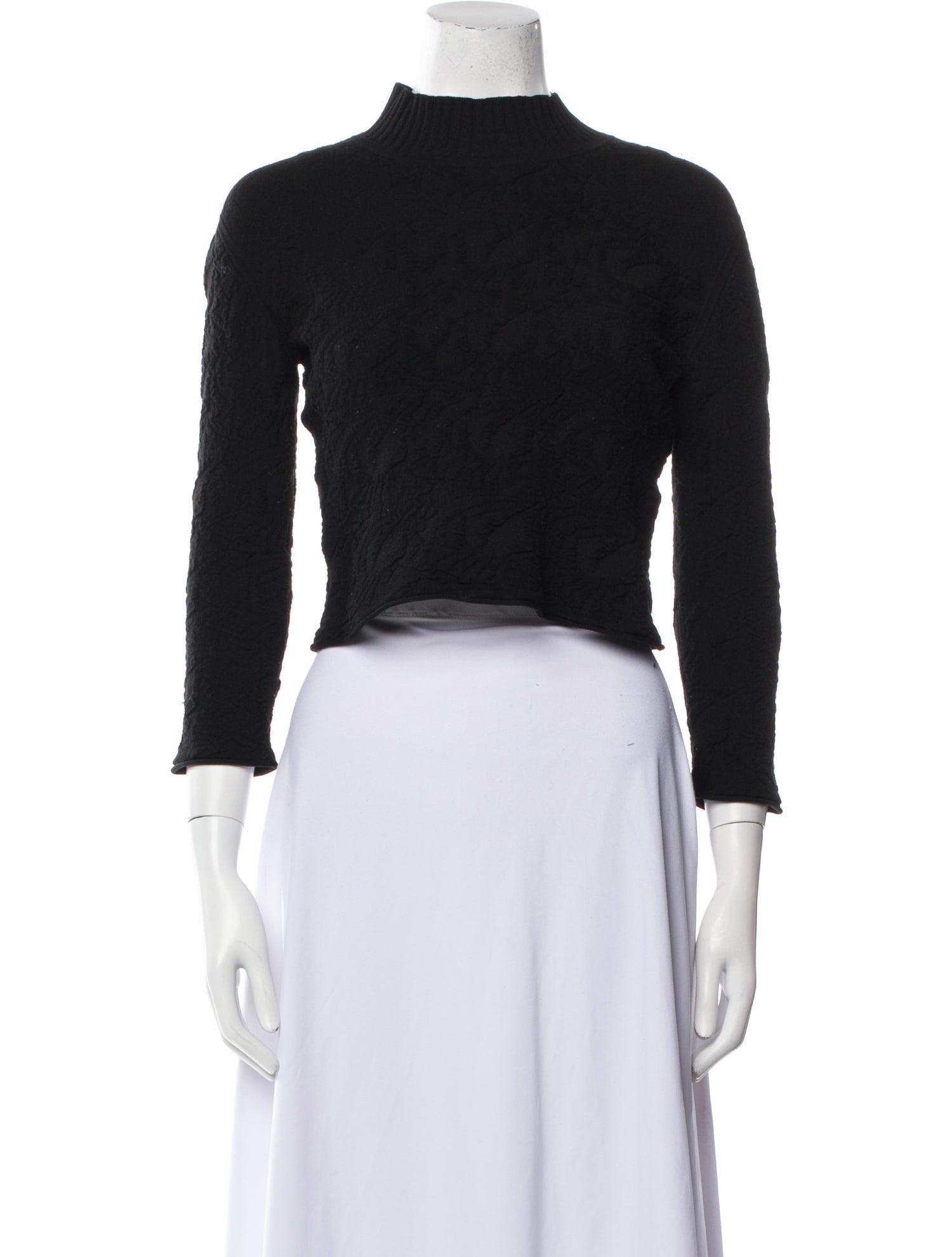 Alexander Wang Wool Mock Neck Crop Top