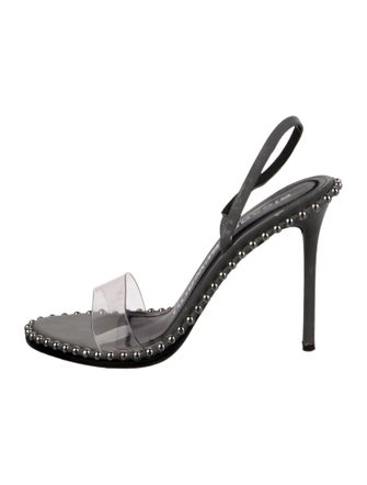Alexander Wang Leather Studded Accents Slingback Sandals