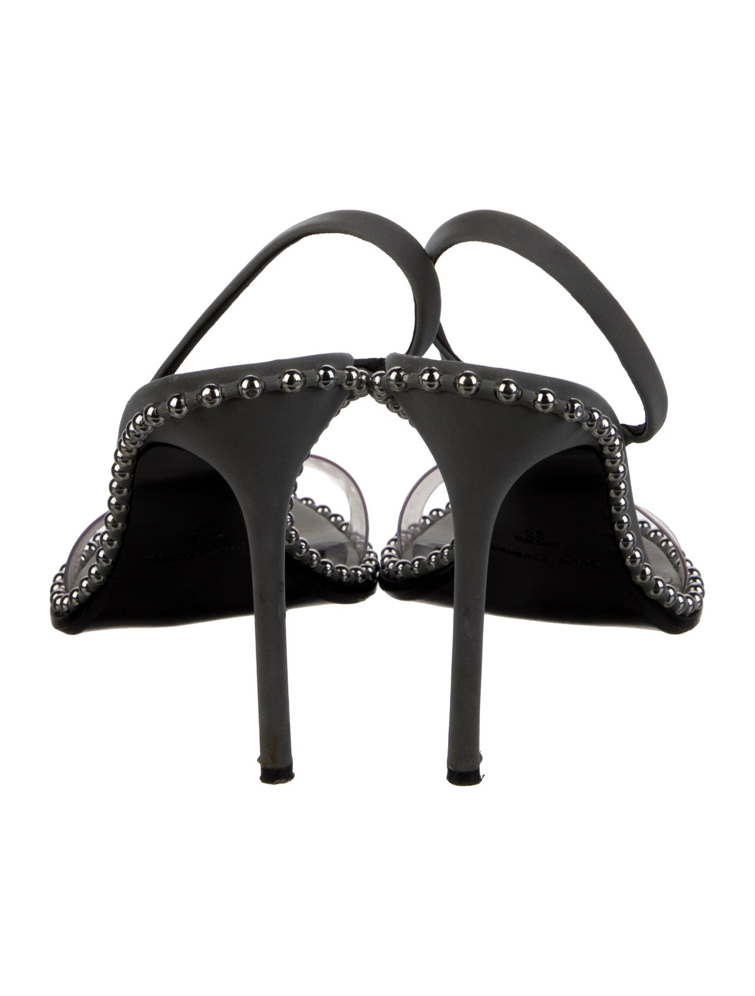 Alexander Wang Leather Studded Accents Slingback Sandals