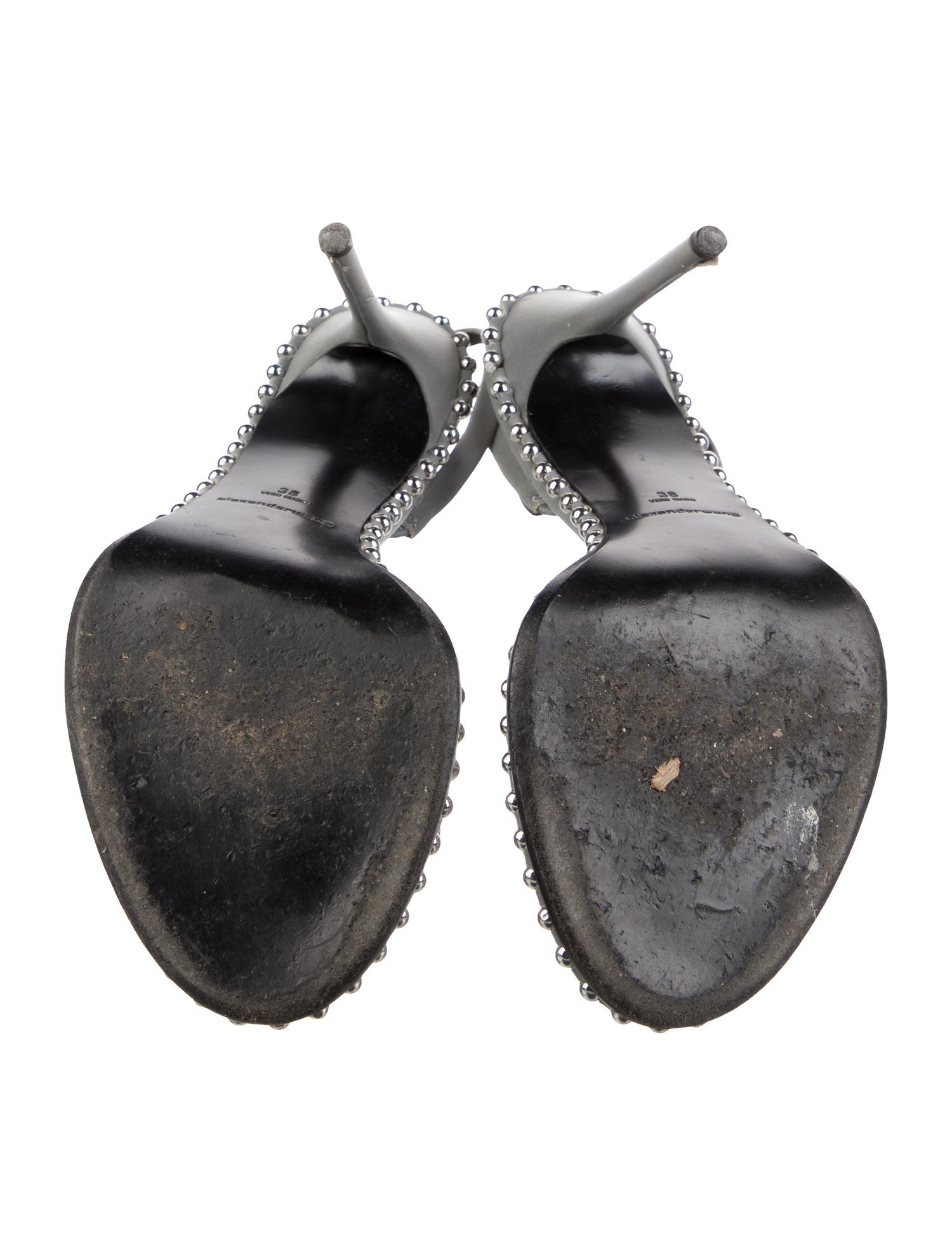 Alexander Wang Leather Studded Accents Slingback Sandals