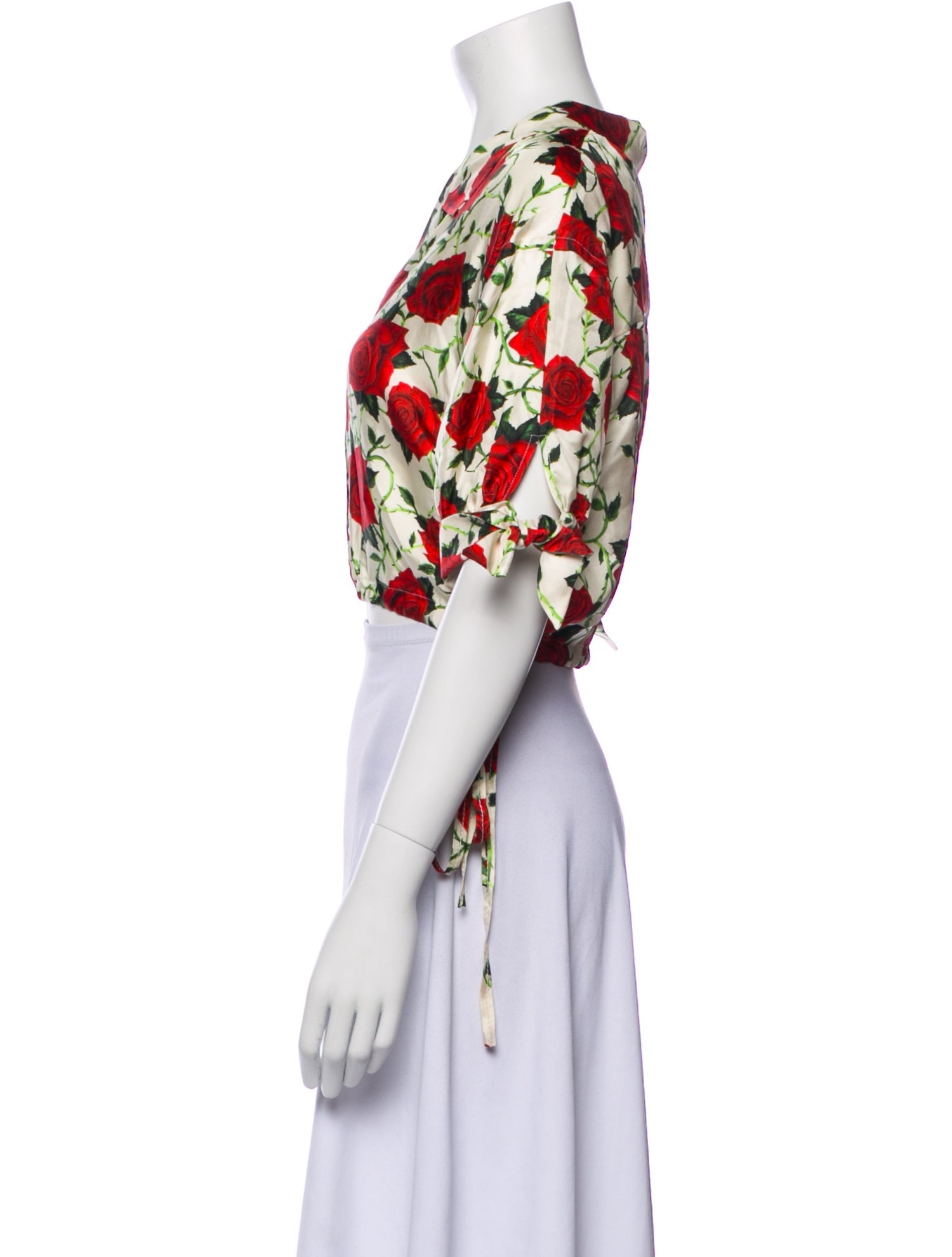 Alexander Wang Silk Floral Print Crop Top w/ Tags