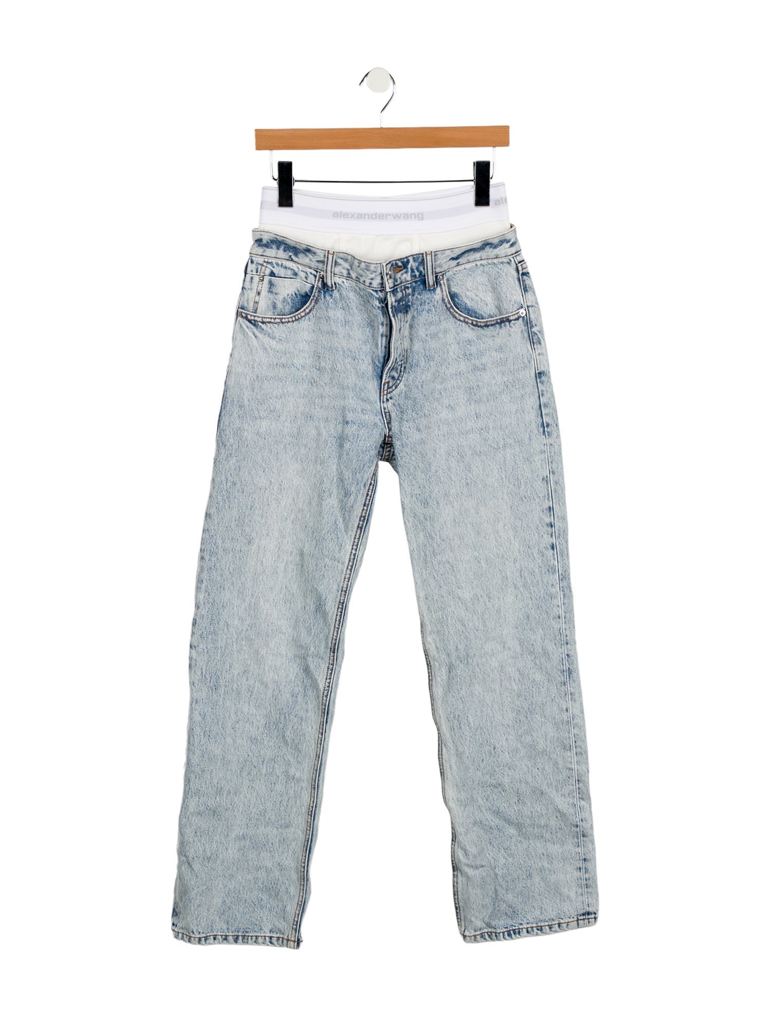 Alexander Wang Mid-Rise Straight Leg Jeans