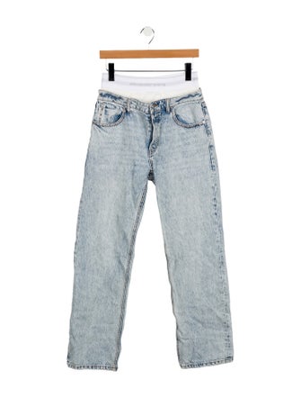 Alexander Wang Mid-Rise Straight Leg Jeans